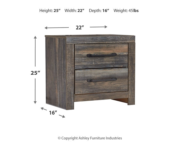 Drystan King Bookcase Bed with 4 Storage Drawers with Mirrored Dresser and 2 Nightstands