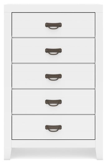 Binterglen King Panel Bed with Mirrored Dresser, Chest and 2 Nightstands