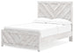 Cayboni Full Panel Bed with Mirrored Dresser and Nightstand