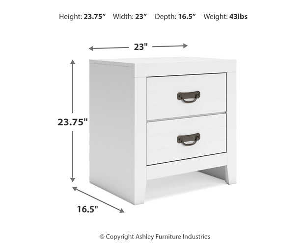 Binterglen Full Panel Bed with Nightstand