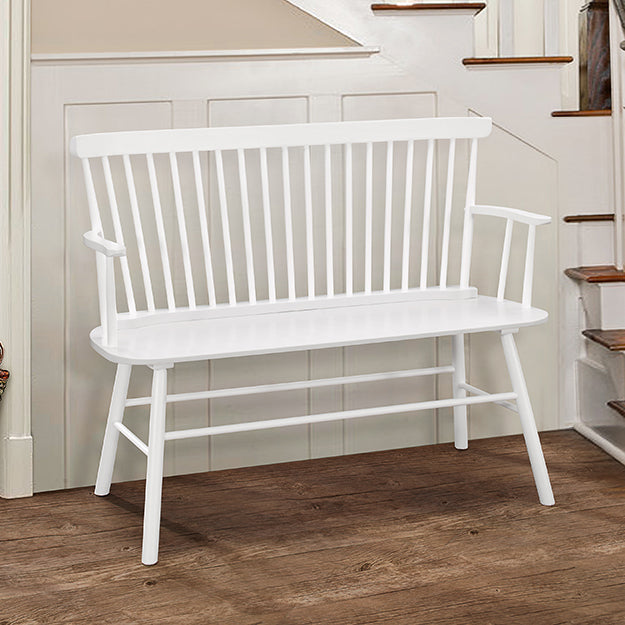 JERIMIAH SPINDLEBACK BENCH WHITE