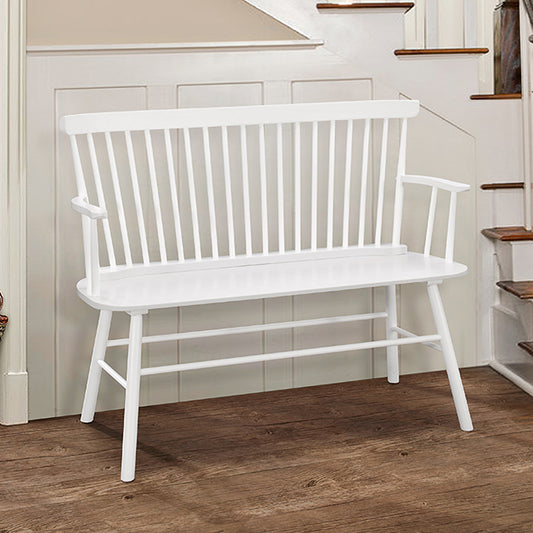 JERIMIAH SPINDLEBACK BENCH WHITE