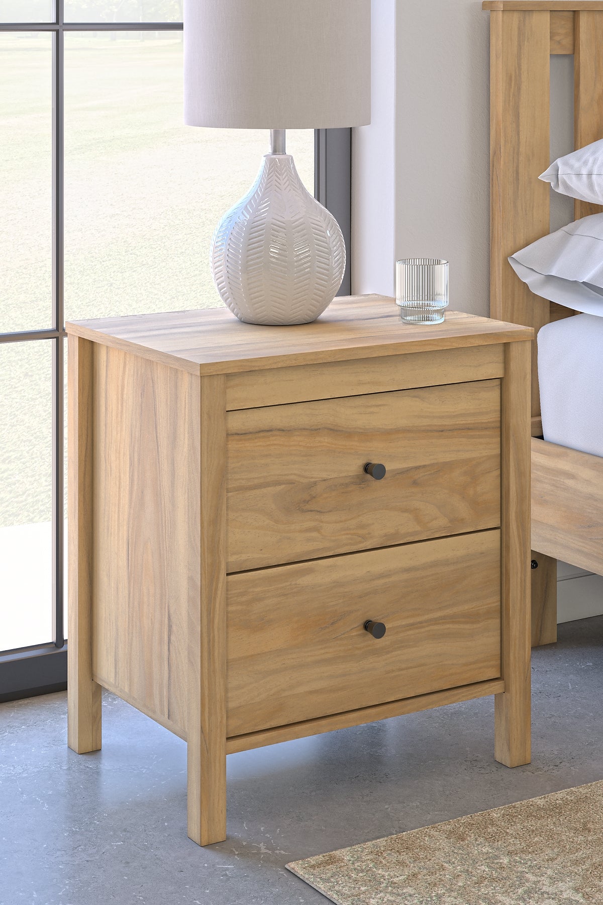 Bermacy Queen Platform Panel Bed with Dresser, Chest and Nightstand