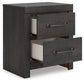 Hollivern Two Drawer Night Stand