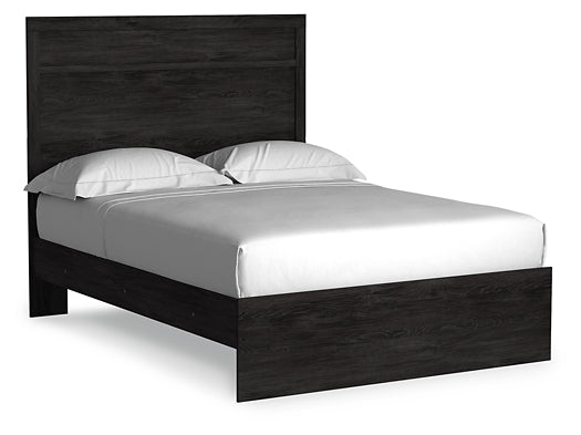 Belachime Full Panel Bed with 2 Nightstands