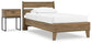 Deanlow Twin Platform Panel Bed with Nightstand