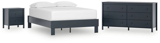 Simmenfort Full Platform Bed with Dresser and Nightstand