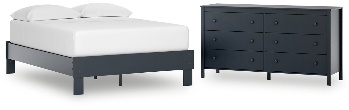 Simmenfort Full Platform Bed with Dresser