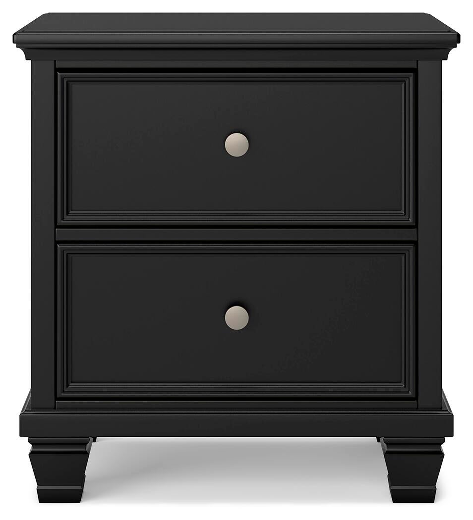 Lanolee Queen Panel Bed with Mirrored Dresser and Nightstand