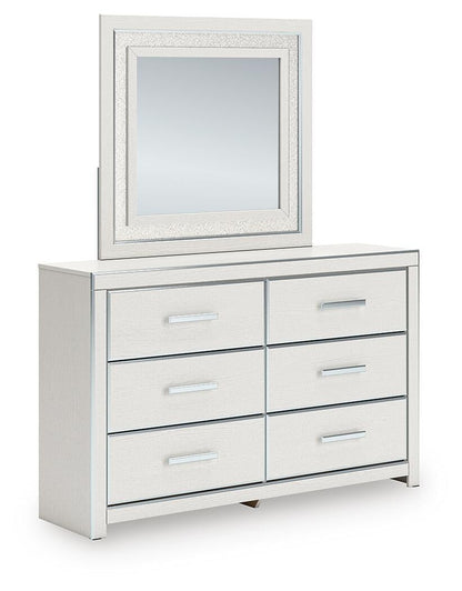 Birmonton Queen Upholstered Panel Platform Storage Bed, Dresser, Mirror and Nightstand
