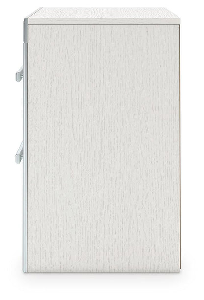 Birmonton Queen Upholstered Panel Platform Storage Bed, Dresser, Mirror and Nightstand
