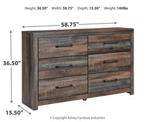 Load image into Gallery viewer, Drystan  Panel Bed With 2 Storage Drawers With Dresser
