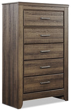 Load image into Gallery viewer, Juararo Queen Panel Bed with Mirrored Dresser and Chest
