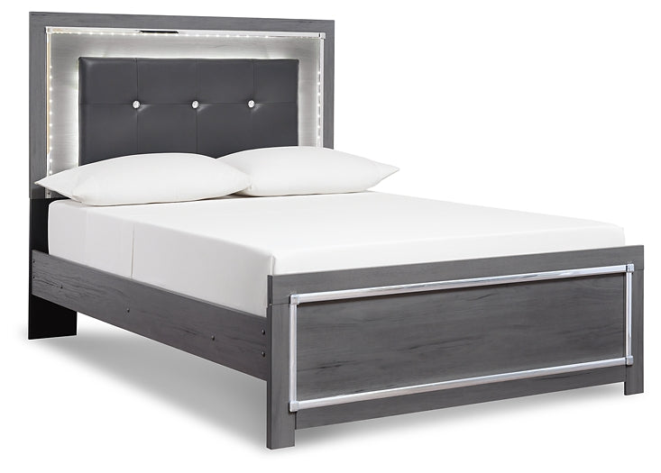 Lodanna Queen Panel Bed with Mirrored Dresser