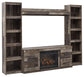 Derekson 4-Piece Entertainment Center with Electric Fireplace