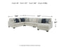 Lowder 5-Piece Sectional with Ottoman