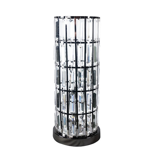 COLUMN TABLE LAMP BLACK NICKEL