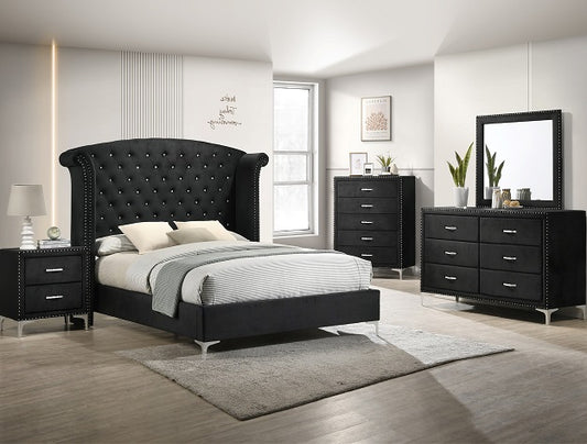 LUCINDA BEDROOM GROUP BLACK