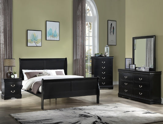 LOUIS PHILIP BLACK BEDROOM GROUP