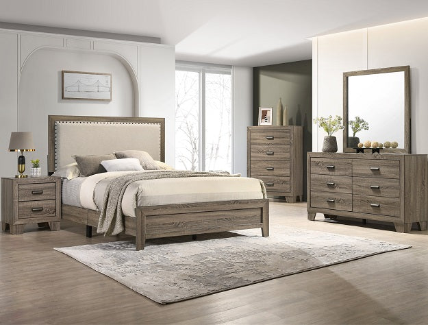 MILLIE UPHOLSTERED BED GROUP GREY