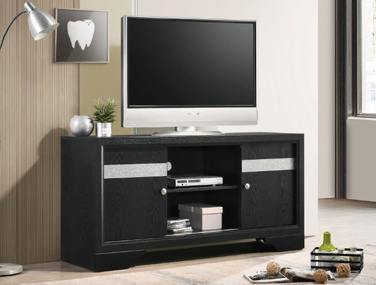 REGATA TV STAND BLACK/SILVER