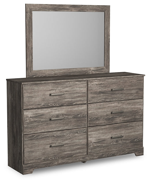 Ralinksi Full Panel Bed with Mirrored Dresser