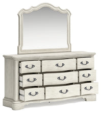 Load image into Gallery viewer, Arlendyne King Upholstered Bed with Mirrored Dresser, Chest and Nightstand
