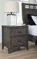 Montillan King Panel Bed with Mirrored Dresser and Nightstand