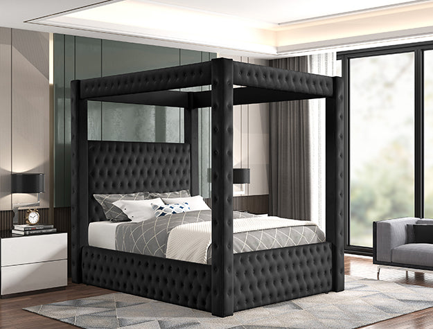 ANNABELLE CANOPY BED BLACK